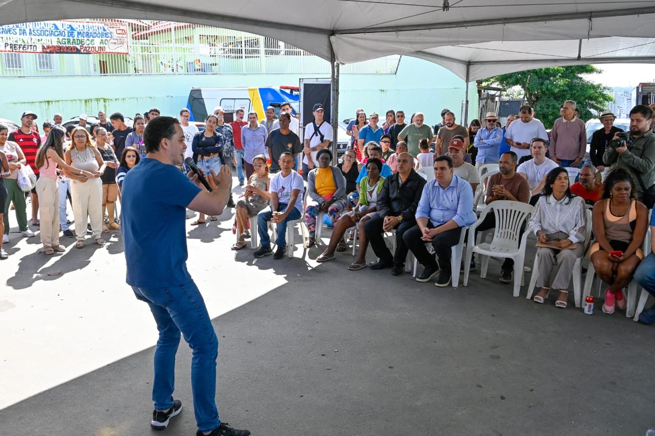 Pazolini e lideranças comunitárias inauguram Complexo Esportivo do Jaburu: novo espaço de lazer, esporte e convivência