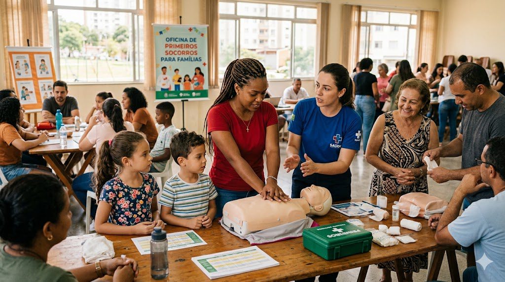 Projeto quer ensinar primeiros socorros para famílias e evitar acidentes com crianças