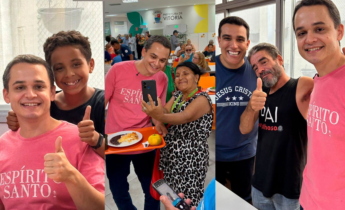 No dia do aniversário, Lorenzo Pazolini escolhe almoço no Restaurante Popular de Vitória