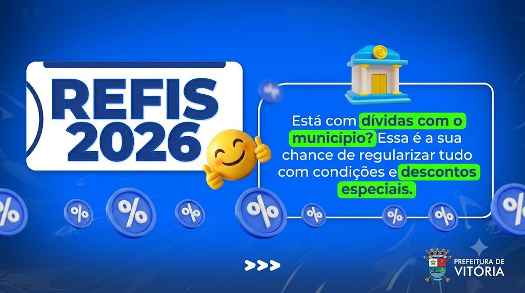 Contribuintes podem obter desconto extra no REFIS Vitória ao aderir pela internet