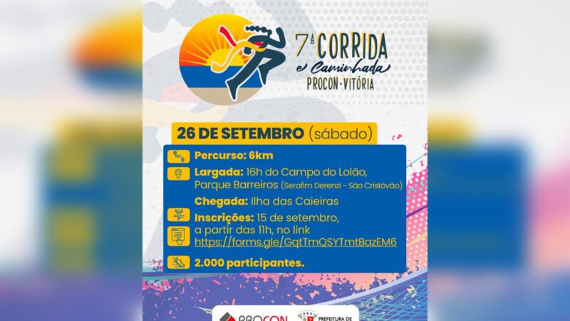 Corrida Procon Vitória entra na reta final; 2 mil atletas retiram kits nesta quinta-feira