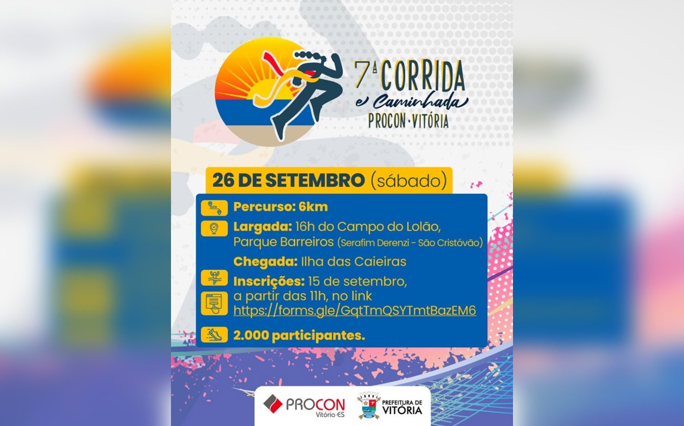 Corrida Procon Vitória entra na reta final; 2 mil atletas retiram kits nesta quinta-feira