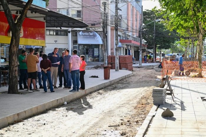 Obras de revitalização da Rua da Lama estão dentro do cronograma de execução