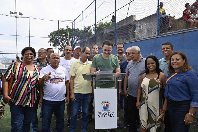 Campo do Sabará no Forte São João passará por reforma após assinatura de ordem de serviço pela PMV