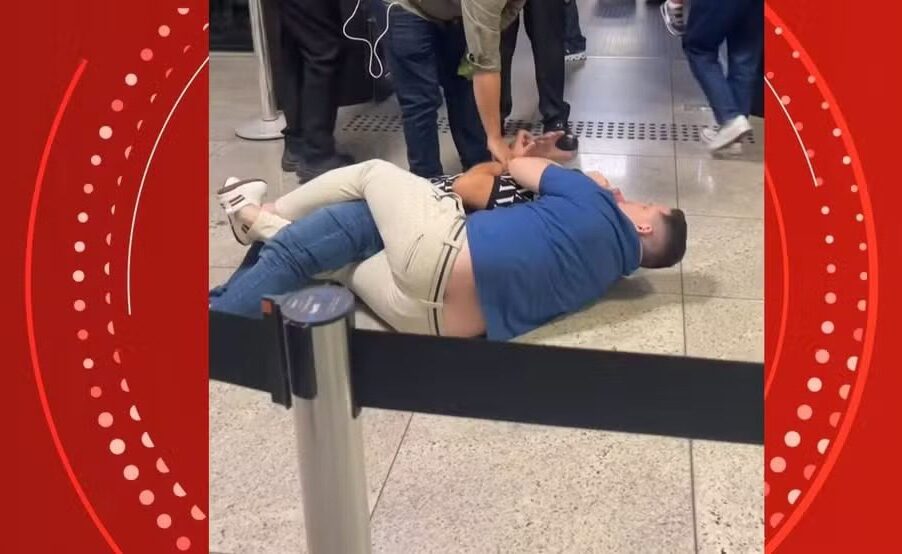 Passageiros brigam no chão em Aeroporto de Vitória