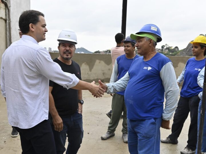 Pazolini visita obras da EMEF Paulo Roberto,em São Benedito, que está com 90% das obras concluídas e será inaugurada em fevereiro