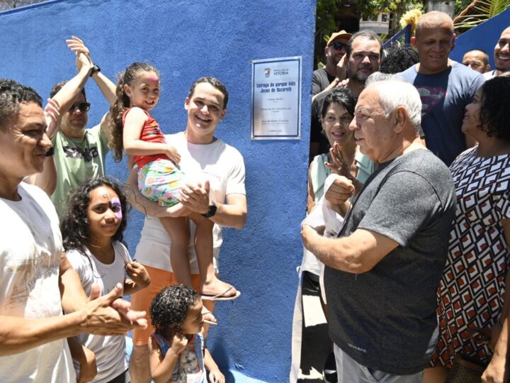 Pazolini inaugura Parque Kids e área multifuncional de exercícios em Jesus de Nazareth