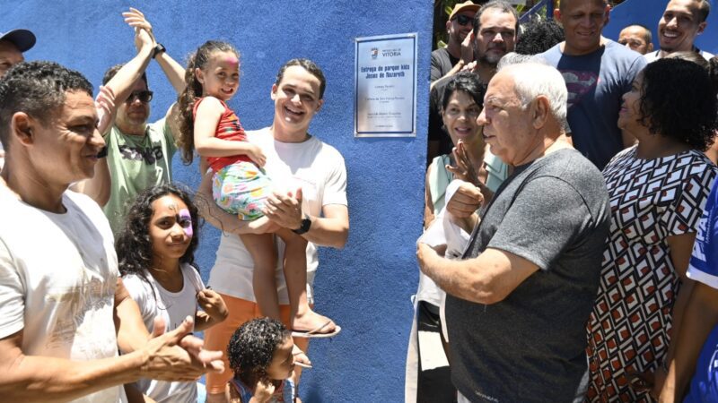 Pazolini inaugura Parque Kids e área multifuncional de exercícios em Jesus de Nazareth